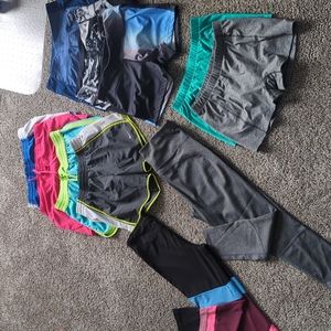 Workout shorts and capris lot - sm/med